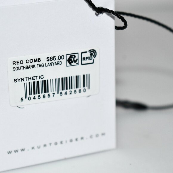 Kurt Geiger London Southbank Metallic Strawberry Tag Lanyard #3591655979 NWT - Picture 4 of 4